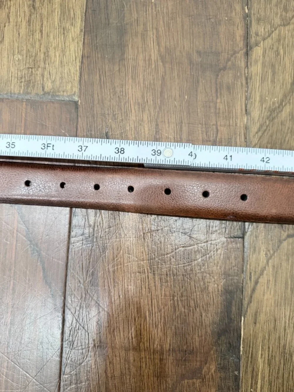 Perry Ellis Men’s Genuine Leather Belt Size 36 Brown Cognac Classic Dress Casual